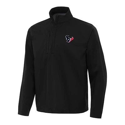 Veste à enfiler zippée quart de tour Brisk des Houston Texans d'Antigua pour homme, noire