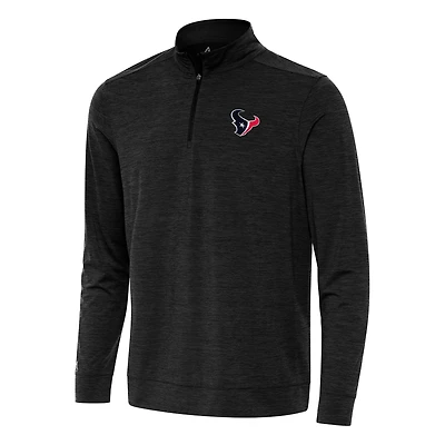 Haut zippé quart de tour Antigua Heather Black pour homme des Houston Texans