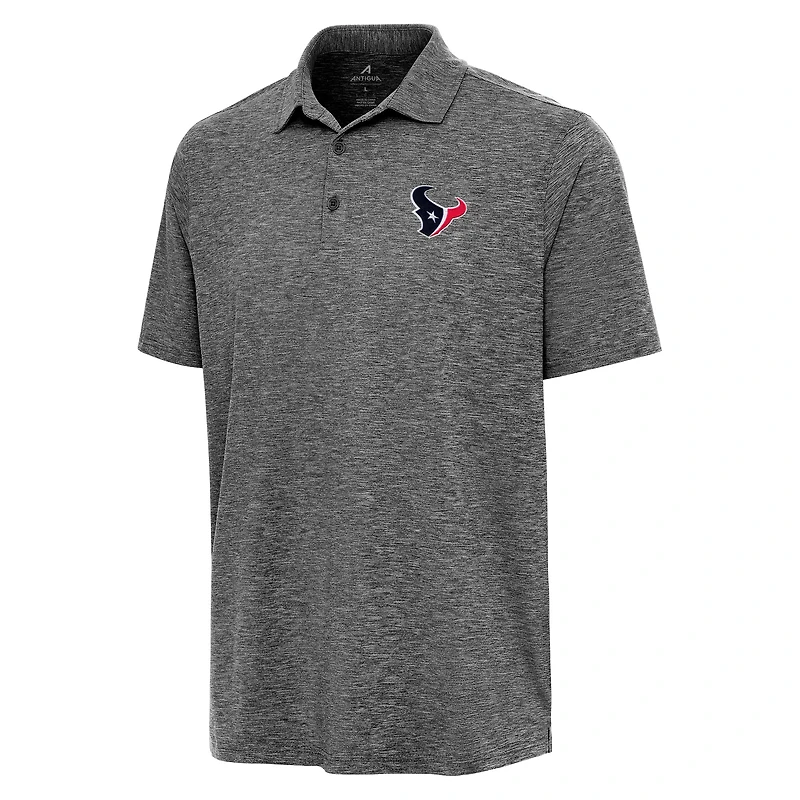 Men's Antigua Heather Black Houston Texans Par 3 Polo
