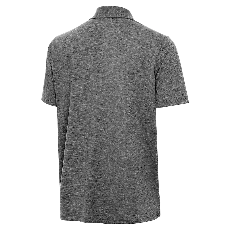 Men's Antigua Heather Black Houston Texans Par 3 Polo