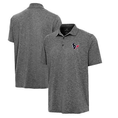 Men's Antigua Heather Black Houston Texans Par 3 Polo