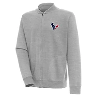 Veste zippée Victory Antigua gris chiné pour homme des Houston Texans