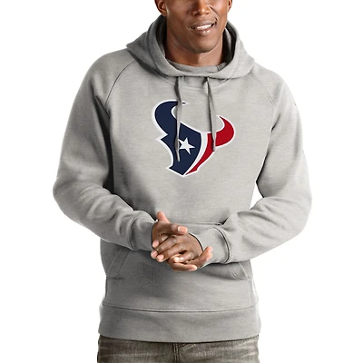 Sweat à capuche Antigua Heather Gray pour homme, Houston Texans Victory
