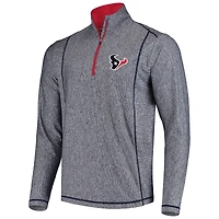 Veste à enfiler demi-zippée Tempo bleu marine chiné Antigua pour homme des Houston Texans