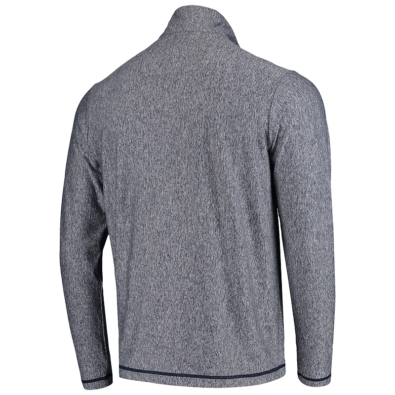 Veste à enfiler demi-zippée Tempo bleu marine chiné Antigua pour homme des Houston Texans