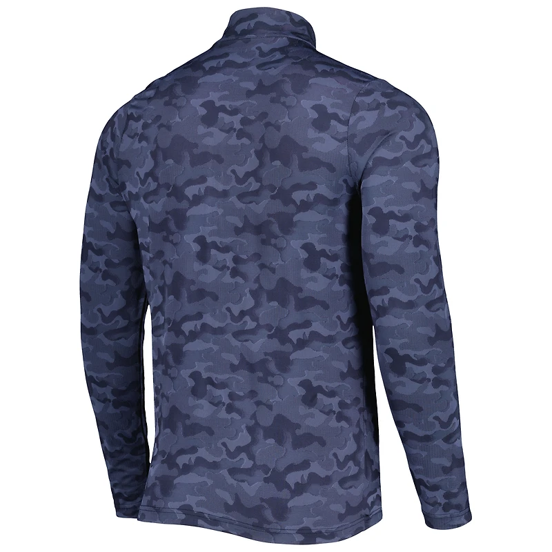 Sweat-shirt à fermeture éclair quart de tour pour homme, bleu marine, des Houston Texans Brigade