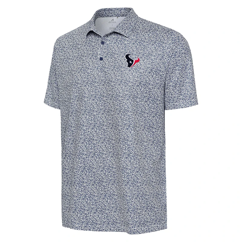 Polo bleu marine à imprimé fleuri des Houston Texans Field pour homme
