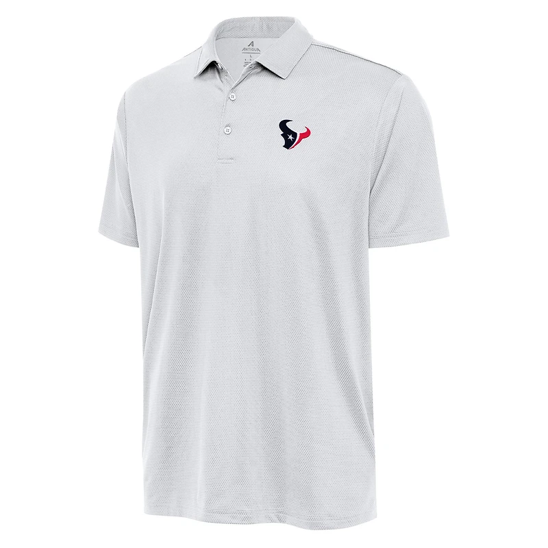 Men's Antigua White Houston Texans Eclipse Polo