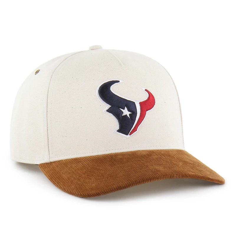 Casquette Carhartt x '47 Houston Texans naturelle/marron non teinte, coupe décontractée, réglable.