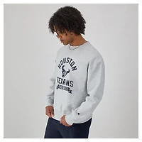 Sweat-shirt en polaire à tissage inversé Champion Heather Grey pour homme des Houston Texans