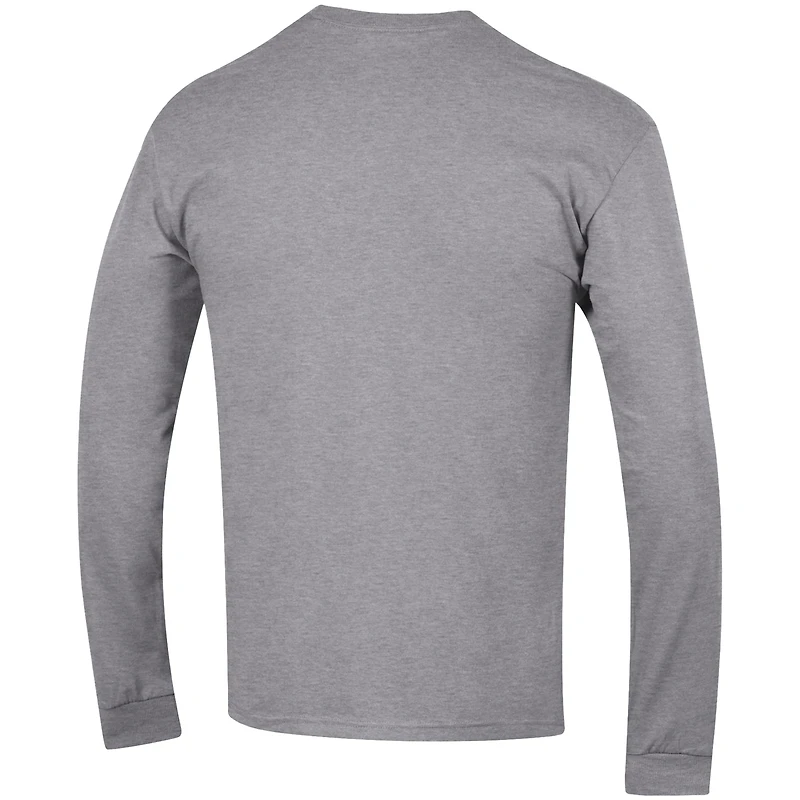 T-shirt à manches longues gris chiné Champion pour homme des Houston Texans Seal