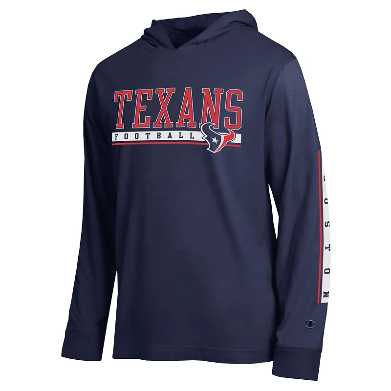 T-shirt à capuche Champion bleu marine Houston Texans All Star pour homme