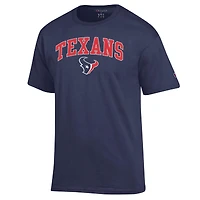 Men's Champion Navy Houston Texans Arch Over Logo T-Shirt