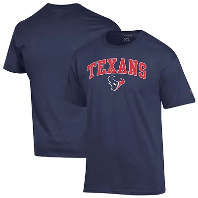 T-shirt Champion bleu marine pour homme avec logo en arc des Houston Texans