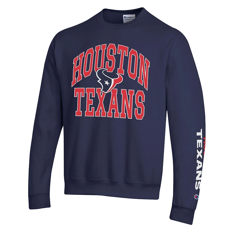 Sweat-shirt en polaire Powerblend bleu marine Champion pour homme, Houston Texans