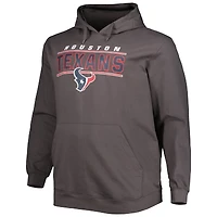 Sweat à capuche et logo Big & Tall Houston Texans gris anthracite pour homme