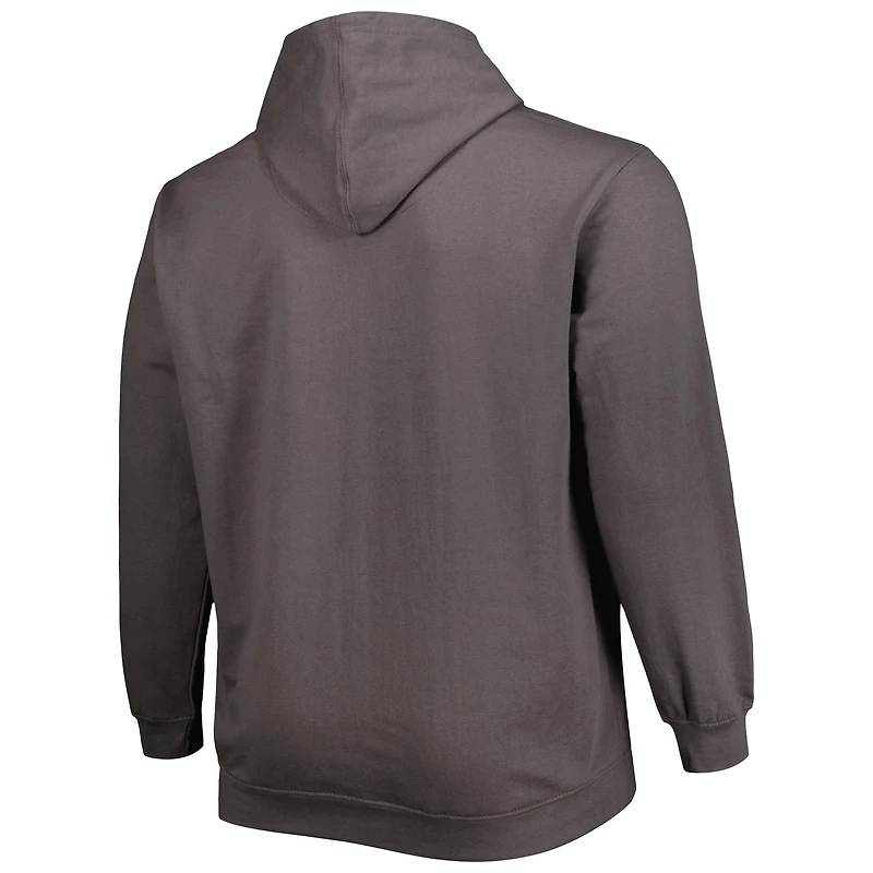 Sweat à capuche et logo Big & Tall Houston Texans gris anthracite pour homme