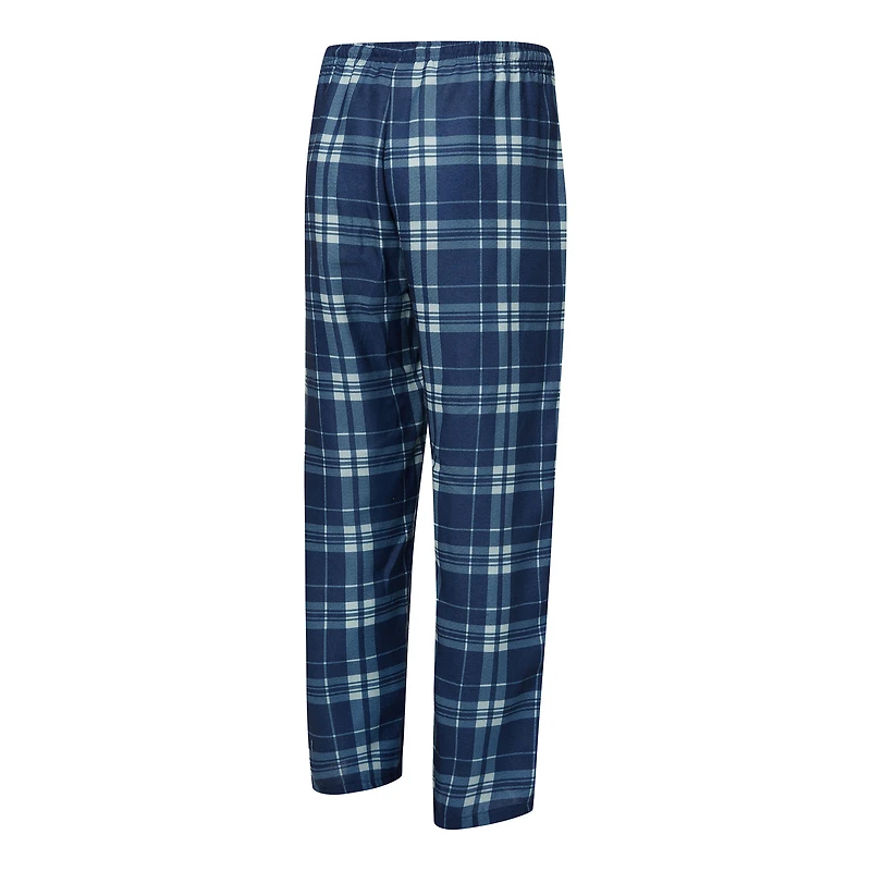 Men's Concepts Sport Navy/Heather Gray Houston Texans Regulate Long Sleeve T-Shirt and Plaid Pant Set