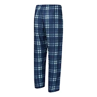 Men's Concepts Sport Navy/Heather Gray Houston Texans Regulate Long Sleeve T-Shirt and Plaid Pant Set