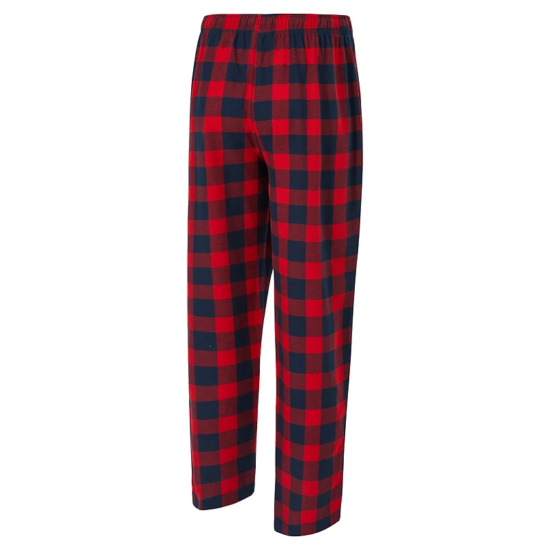 Ensemble t-shirt et pantalon en flanelle Concepts Sport bleu marine/rouge des Houston Texans Avondale pour homme