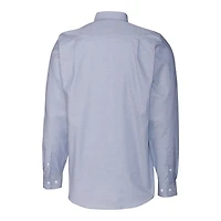 Chemise boutonnée à manches longues en tissu Oxford extensible bleu clair pour homme, modèle Cutter & Buck, motif casque des Houston Texans