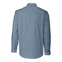 Chemise boutonnée à manches longues pour homme, coupe-vent et bleu marine, Houston Texans, tissu extensible, facile d'entretien, motif vichy, grande taille