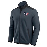 Men's Darius Rucker Collection by Fanatics Navy Houston Texans Color Block Polar Fleece Full-Zip Jacket