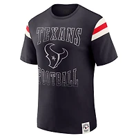 T-shirt de football américain à manches rayées bleu marine des Houston Texans pour homme, collection Darius Rucker par Fanatics