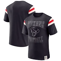 T-shirt de football américain à manches rayées bleu marine des Houston Texans pour homme, collection Darius Rucker par Fanatics