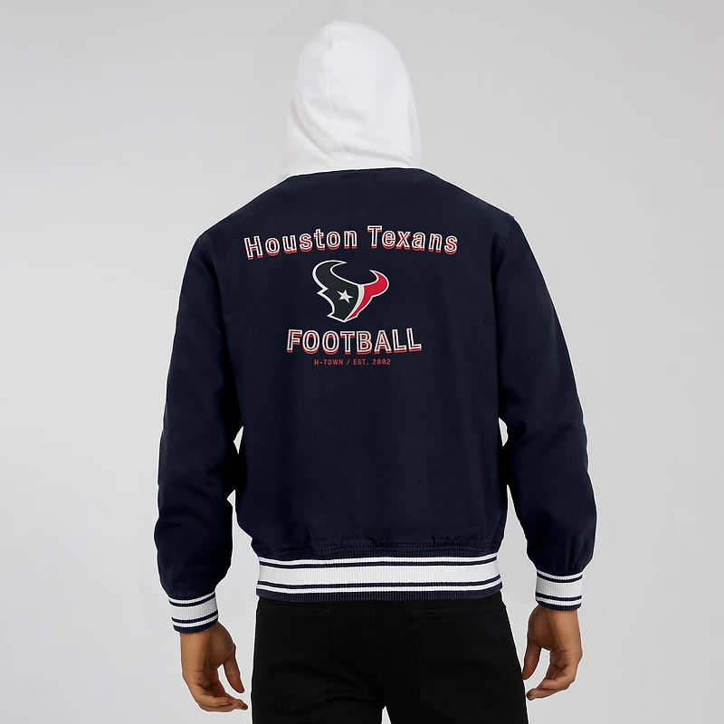 Men's Darius Rucker Collection by Fanatics Navy Houston Texans Full-Snap Hoodie Jacket