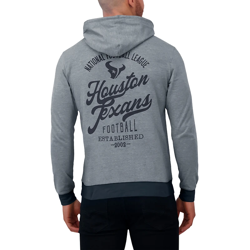 Sweat à capuche en tricot ton sur pour homme de la collection Darius Rucker Fanatics, bleu marine, Houston Texans