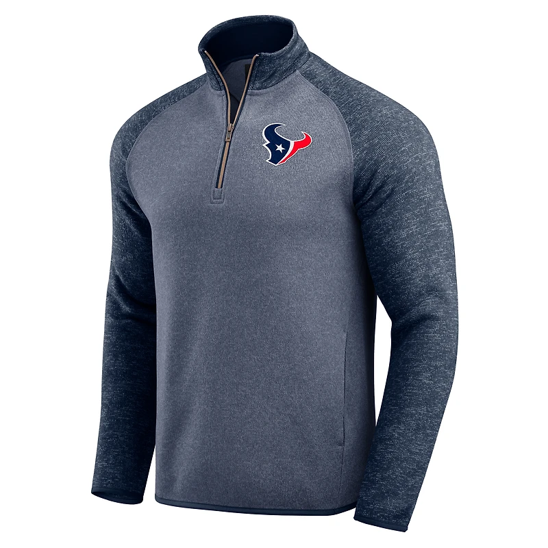 Men's Darius Rucker Collection by Fanatics Navy Houston Texans Tonal Quarter-Zip Jacket