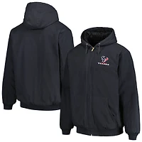 Dunbrooke Charcoal Houston Texans Big & Tall Dakota Veste à capuche en toile entièrement zippée pour homme