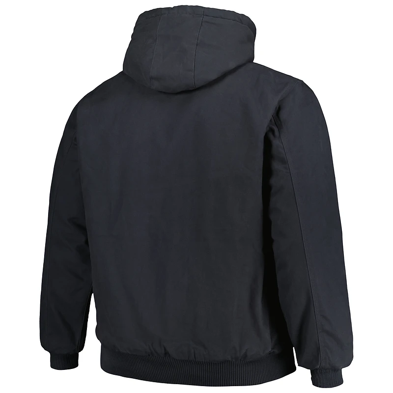Dunbrooke Charcoal Houston Texans Big & Tall Dakota Veste à capuche en toile entièrement zippée pour homme