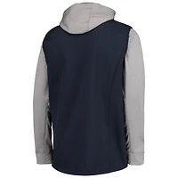 Veste à capuche zippée intégrale bleu marine/gris Houston Texans Dunbrooke pour hommes Tailles Big & Tall Alpha