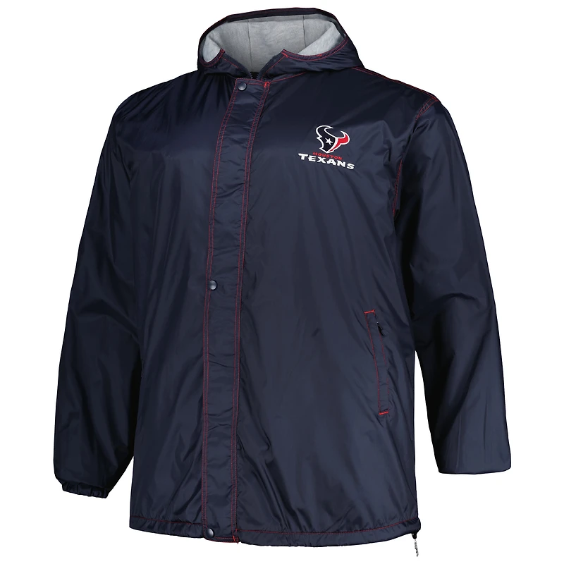 Men's Dunbrooke Navy Houston Texans Big & Tall Legacy Stadium Full-Zip Jacket