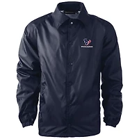 Men's Dunbrooke Navy Houston Texans Coaches Classic Raglan Full-Snap Windbreaker Jacket