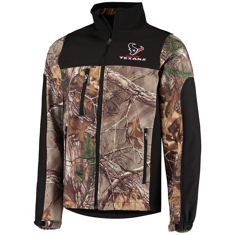 Doudoune Dunbrooke Realtree Camo/Noir pour hommes Houston Texans Circle Hunter Softshell Full-Zip Jacket
