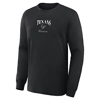 T-shirt à manches longues Fanatics Black Houston Texans Midnight Falls pour homme