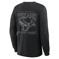 Men's Fanatics  Black Houston Texans Midnight Falls Long Sleeve T-Shirt