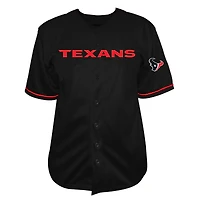 Chemise de baseball boutonnée noire C.J. Stroud pour homme, motif Houston Texans, grande taille