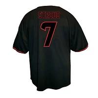 Chemise de baseball boutonnée noire C.J. Stroud pour homme, motif Houston Texans, grande taille