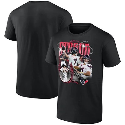 T-shirt graphique Fanatics C.J. Stroud pour hommes, joueur notoire des Texans de Houston, noir