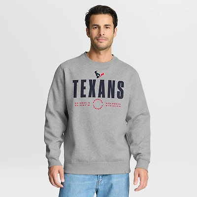 Sweat-shirt à capuche gris chiné Fanatics pour homme, édition limitée, des Houston Texans