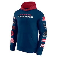 Sweat à capuche patchs Fanatics Navy/Cardinal Houston Texans pour hommes