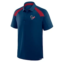 Polo raglan bleu marine à manches longues des Houston Texans Fanatics pour homme