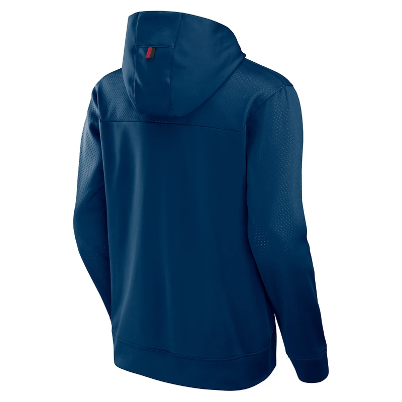Men's Fanatics Navy Houston Texans Defender Dot Faded Pullover Hoodie
