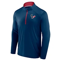 Veste à manches longues et fermeture éclair quart de tour pour homme Fanatics Navy Houston Texans Defender