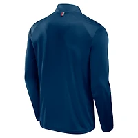 Veste à manches longues et fermeture éclair quart de tour pour homme Fanatics Navy Houston Texans Defender