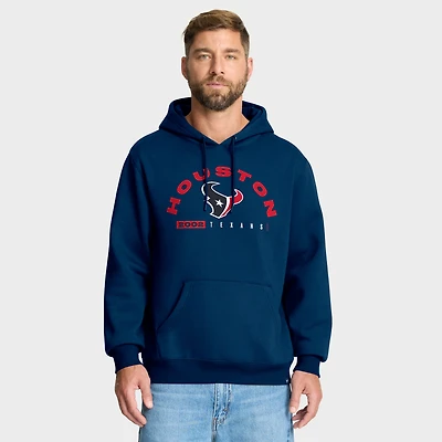 Sweat à capuche bleu marine pour homme, motif héritage des Houston Texans, avec logo Fanatics